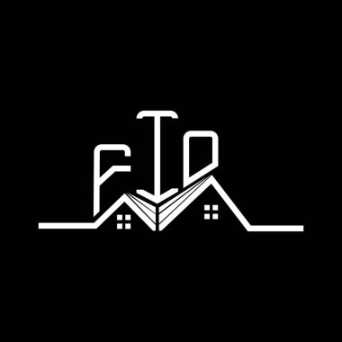 FIO Real State logo tasarımı, FIO basit ve modern logo. FIO lüks alfabe tasarımı  