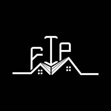 FIP Real State logo tasarımı, FIP basit ve modern logo. FIP lüks alfabe tasarımı  
