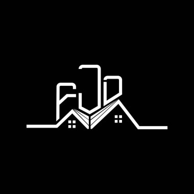 FJD Real State logo tasarımı, FJD basit ve modern logo. FJD lüks alfabe tasarımı  