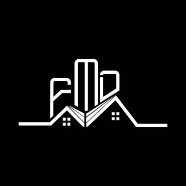 FMD Real State logo tasarımı, FMD basit ve modern logo. FMD lüks alfabe tasarımı  