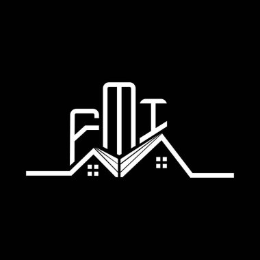 FMI Real State logo tasarımı, FMI basit ve modern logo. FMI lüks alfabe tasarımı  