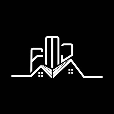 FMJ Real State logo tasarımı, FMJ basit ve modern logo. FMJ lüks alfabe tasarımı  