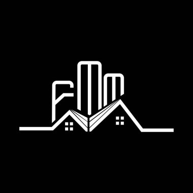 FMM Real State logo tasarımı, FMM basit ve modern logo. FMM lüks alfabe tasarımı  