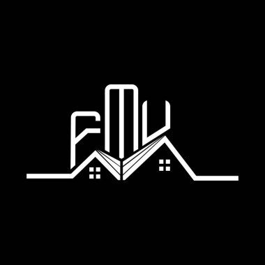 FMU Real State logo tasarımı, FMU basit ve modern logo. FMU lüks alfabe tasarımı  