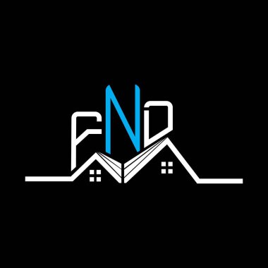 FND Real State logo tasarımı, FND basit ve modern logo. FND lüks alfabe tasarımı  