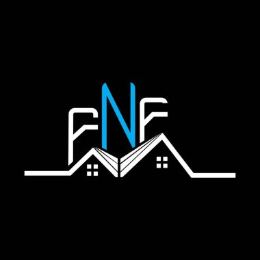 FNF Real State logo tasarımı, FNF basit ve modern logo. FNF lüks alfabe tasarımı  