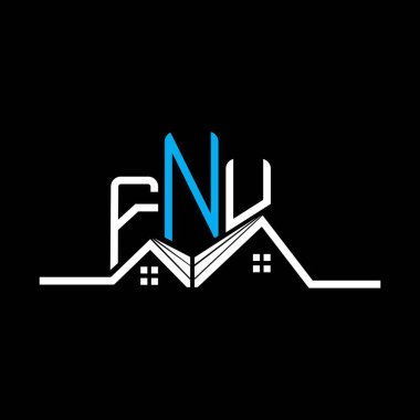 FNU Real State logo tasarımı, FNU basit ve modern logo. FNU lüks alfabe tasarımı  