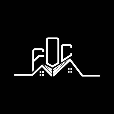 FOC Real State logo tasarımı, FOC basit ve modern logo. FOC lüks alfabe tasarımı  