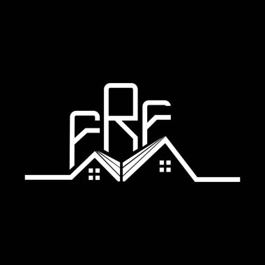FRF Real State logo tasarımı, FRF basit ve modern logo. FRF lüks alfabe tasarımı  