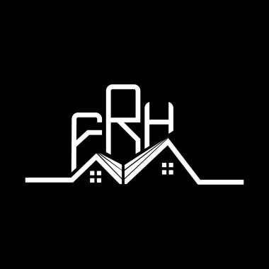 FRH Real State logo tasarımı, FRH basit ve modern logo. FRH lüks alfabe tasarımı  