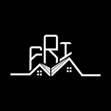 FRI Real State logo tasarımı, FRI basit ve modern logo. FRI lüks alfabe tasarımı  