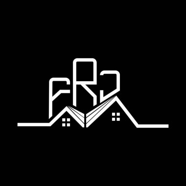 FRJ Real State logo tasarımı, FRJ basit ve modern logo. FRJ lüks alfabe tasarımı  