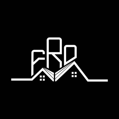 FRO Real State logo tasarımı, FRO basit ve modern logo. FRO lüks alfabe tasarımı  