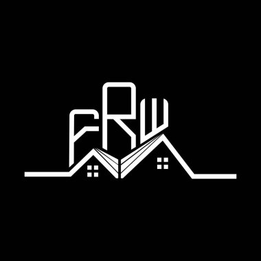 FRW Real State logo tasarımı, basit ve modern FRW logosu. FRW lüks alfabe tasarımı  