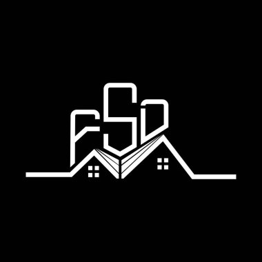FSD Emlak Logosu Tasarımı, FSD Basit ve Modern Logo. FSD lüks alfabe tasarımı  