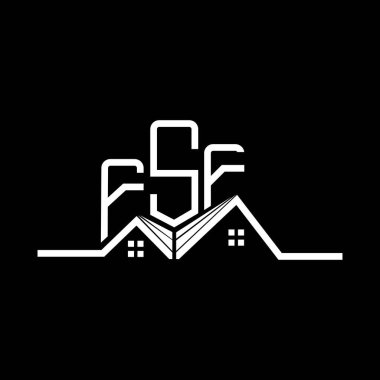 FSF Real State logo tasarımı, FSF basit ve modern logo. FSF lüks alfabe tasarımı  