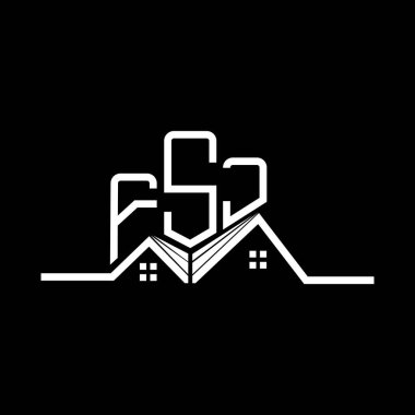 FSJ Real State logo tasarımı, FSJ basit ve modern logo. FSJ lüks alfabe tasarımı  