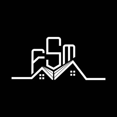 FSM Real State logo tasarımı, FSM basit ve modern logo. FSM lüks alfabe tasarımı  