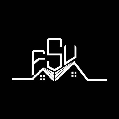 FSU Real State logo tasarımı, FSU basit ve modern logo. FSU lüks alfabe tasarımı  