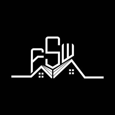 FSW Real State logo tasarımı, FSW basit ve modern logo. FSW lüks alfabe tasarımı  