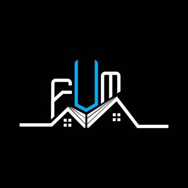 FUM Real State logo tasarımı, FUM basit ve modern logo. FUM lüks alfabe tasarımı  