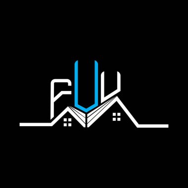 FUU Real State logo tasarımı, FUU basit ve modern logo. FUU lüks alfabe tasarımı  