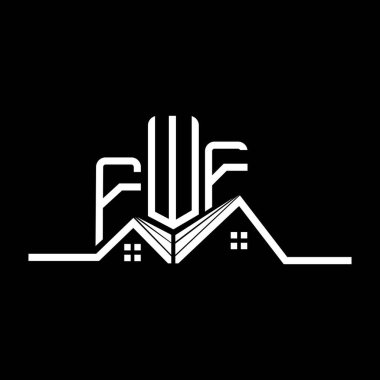 FWF Real State logo tasarımı, FWF basit ve modern logo. FWF lüks alfabe tasarımı  