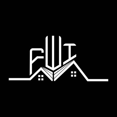 FWI Real State logo tasarımı, FWI basit ve modern logo. FWI lüks alfabe tasarımı  