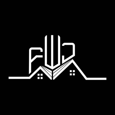 FWJ Real State logo tasarımı, FWJ basit ve modern logo. FWJ lüks alfabe tasarımı  