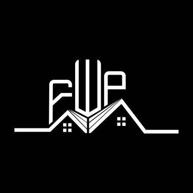 FWP Real State logo tasarımı, FWP basit ve modern logo. FWP lüks alfabe tasarımı  
