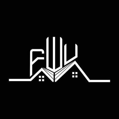 FWU Real State logo tasarımı, FWU basit ve modern logo. FWU lüks alfabe tasarımı  