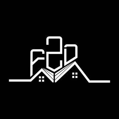 FZD Real State logo tasarımı, FZD basit ve modern logo. FZD lüks alfabe tasarımı  