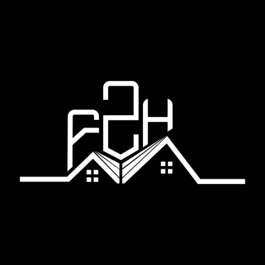 FZH emlak logosu tasarımı, FZH basit ve modern logo. FZH lüks alfabe tasarımı  