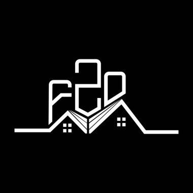 FZO Real State logo tasarımı, FZO basit ve modern logo. FZO lüks alfabe tasarımı  