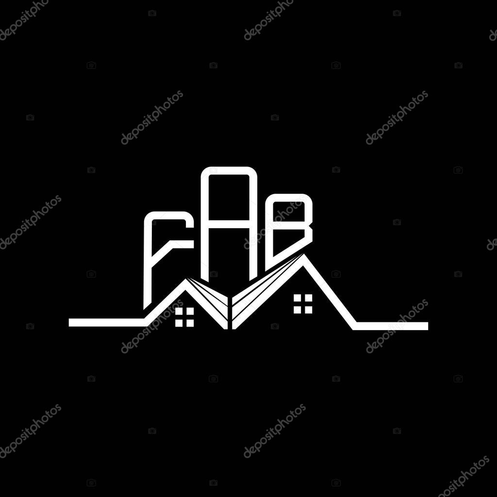 FAB Real State logo design, FAB simple and modern logo. FAB luxurious alphabet design
