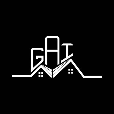 GAI Real State logo tasarımı, GAI basit ve modern logo. GAI lüks alfabe tasarımı  