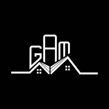 GAM Real State logo tasarımı, GAM basit ve modern logo. GAM lüks alfabe tasarımı  