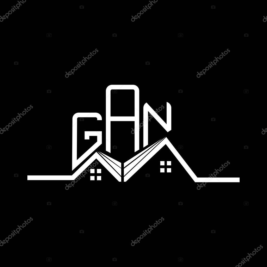 GAN Real State logo design, GAN simple and modern logo. GAN luxurious alphabet design