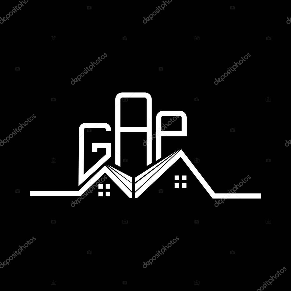 GAP Real State logo design, GAP simple and modern logo. GAP luxurious alphabet design