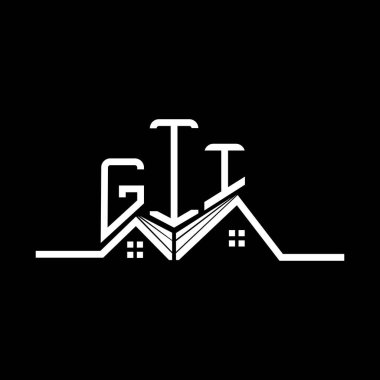 GII emlak logosu tasarımı, GII basit ve modern logo. GII lüks alfabe tasarımı  