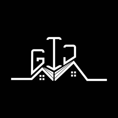 GIJ Real State logo tasarımı, GIJ basit ve modern logo. GIJ lüks alfabe tasarımı  