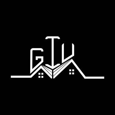 GIU Real State logo tasarımı, GIU basit ve modern logosu. GIU lüks alfabe tasarımı  