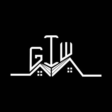 GIW emlak logosu tasarımı, GIW basit ve modern logo. GiW lüks alfabe tasarımı  