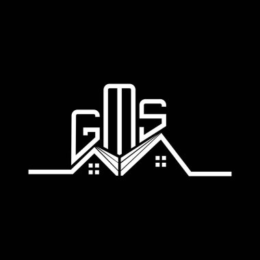 GMS Real State logo tasarımı, GMS basit ve modern logo. GMS lüks alfabe tasarımı  
