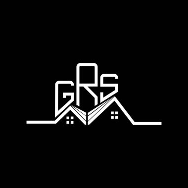 GRS emlak logosu tasarımı, GRS basit ve modern logo. GRS lüks alfabe tasarımı  