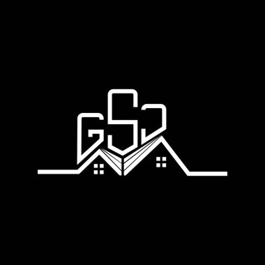 GSJ Real State logo tasarımı, GSJ basit ve modern logo. GSJ lüks alfabe tasarımı  