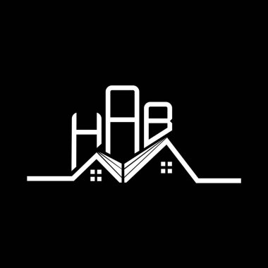 HAB Emlak logosu tasarımı, HAB basit ve modern logosu. HAB lüks alfabe tasarımı  