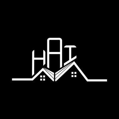 HAI Real State logo tasarımı, HAI basit ve modern logo. HAI lüks alfabe tasarımı  