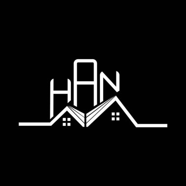 HAN emlak logosu tasarımı, HAN basit ve modern logo. Han lüks alfabe dizaynı  
