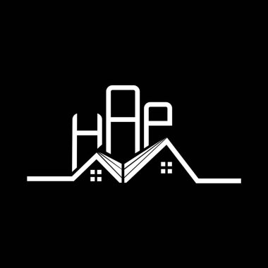 HAP Real State logosu tasarımı, HAP basit ve modern logosu. HAP lüks alfabe tasarımı  